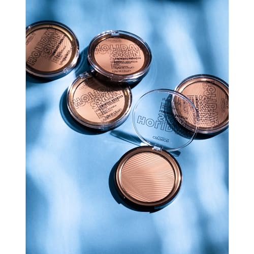 Catrice Holiday Skin Luminous Bronzer, Bronzing-Puder, Nr. 020 Off To The Island, braun, pflegend, glättend, mit Ölen, strahlend, natürlich, vegan, wasserfest, Mikroplastik Partikel frei (8g)