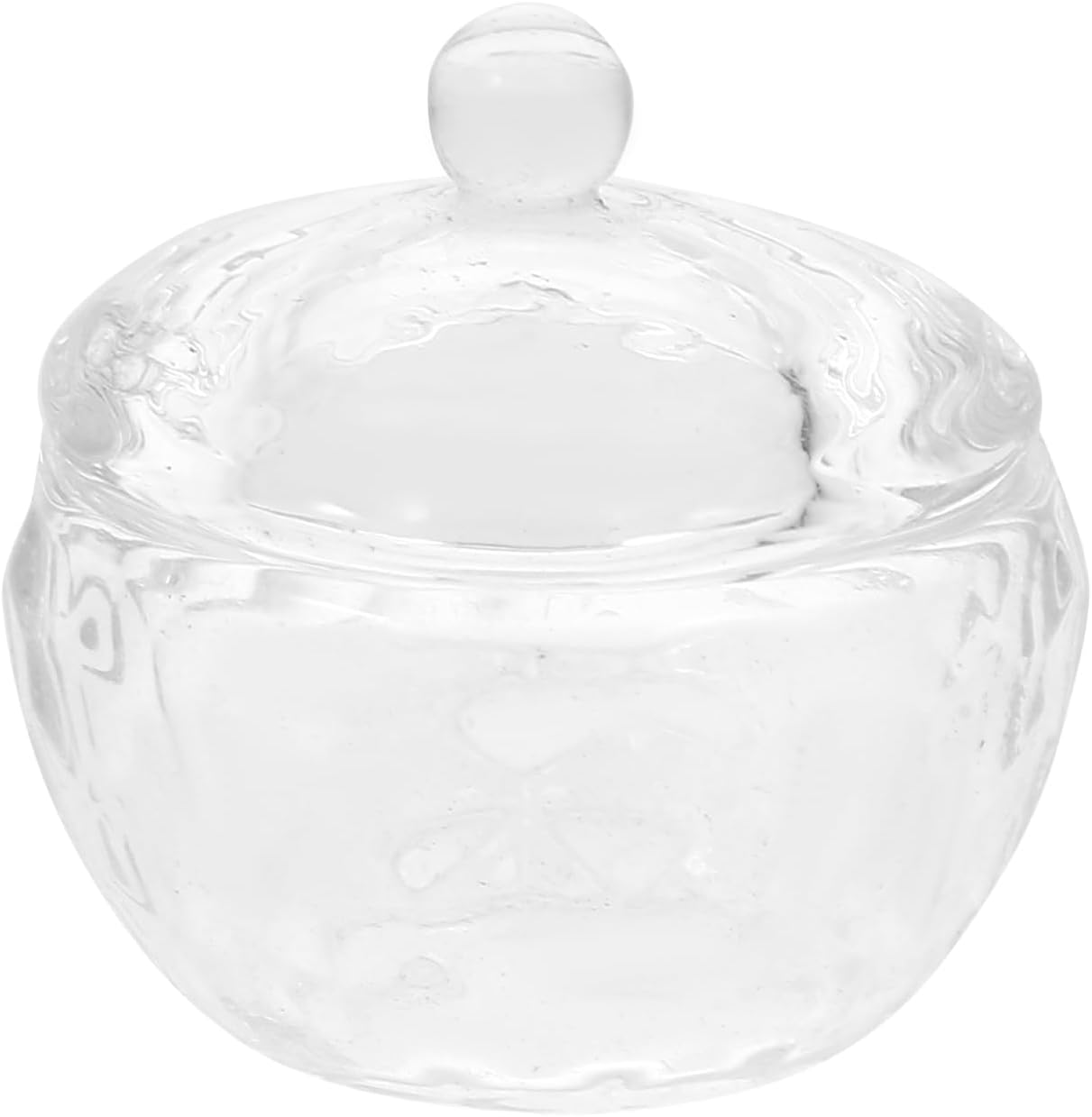 Kichvoe Glass Nail Dish with Lid Manicure Nail Dish Cup for Acrylic Liquid Dappen for Acrylic Nails Liquid Holder Refillable Jar for Salon and Home Use 1.57 in