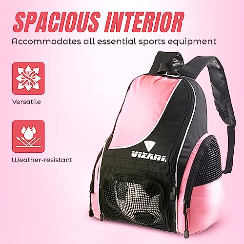 image for Vizari Solano Soccer Backpack With Ball Compartment and Vented Ball Po