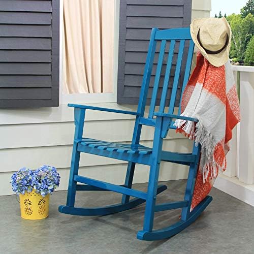 Cambridge Casual AMZ-130818-BLU Porch Rocking Chair, Blue