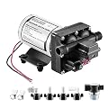 WASSERMANN RV Water Pump 12V DC, Self Priming Diaphragm Pump 5.0 GPM 55 PSI, Water Pressure Pump with Pressure Switch, for RV Marine Yacht Lawn Garden