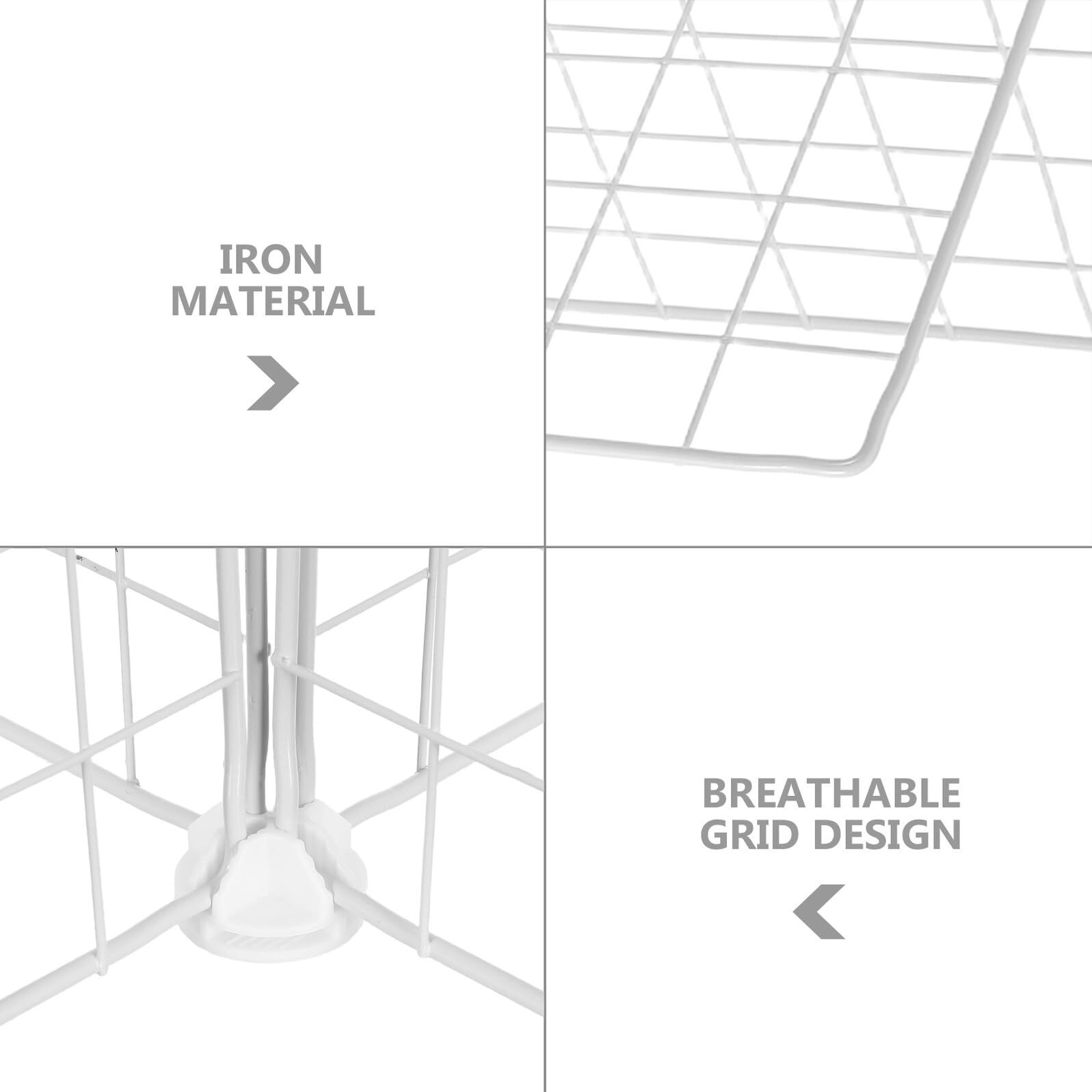 SOLUSTRE Divisor Organizador de Congelador de Hierro Estanterías Ajustables para Refrigerador Doméstico Compartimentos Internos y Cestas de Almacenamiento