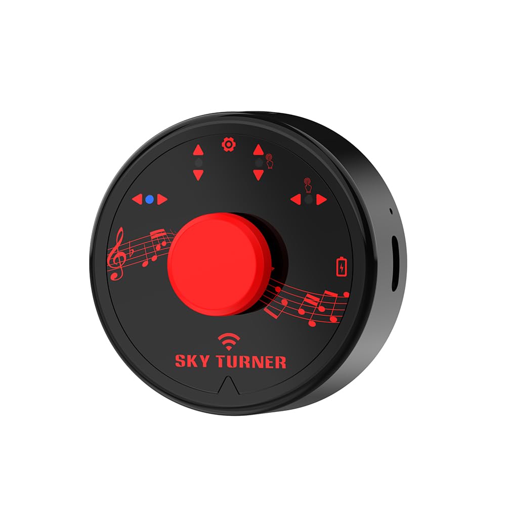 KOCAN Pedal inalámbrico para volteador de páginas, Mini volteador de páginas de música portátil para tabletas, teléfonos Inteligentes, Dispositivos de Control Remoto Multimedia, Control de Pedal