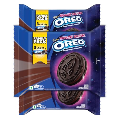 Image of Cadbury Oreo Chocolate Flavour Creme Sandwich Biscuit, 288.75 g (Pack of 3)