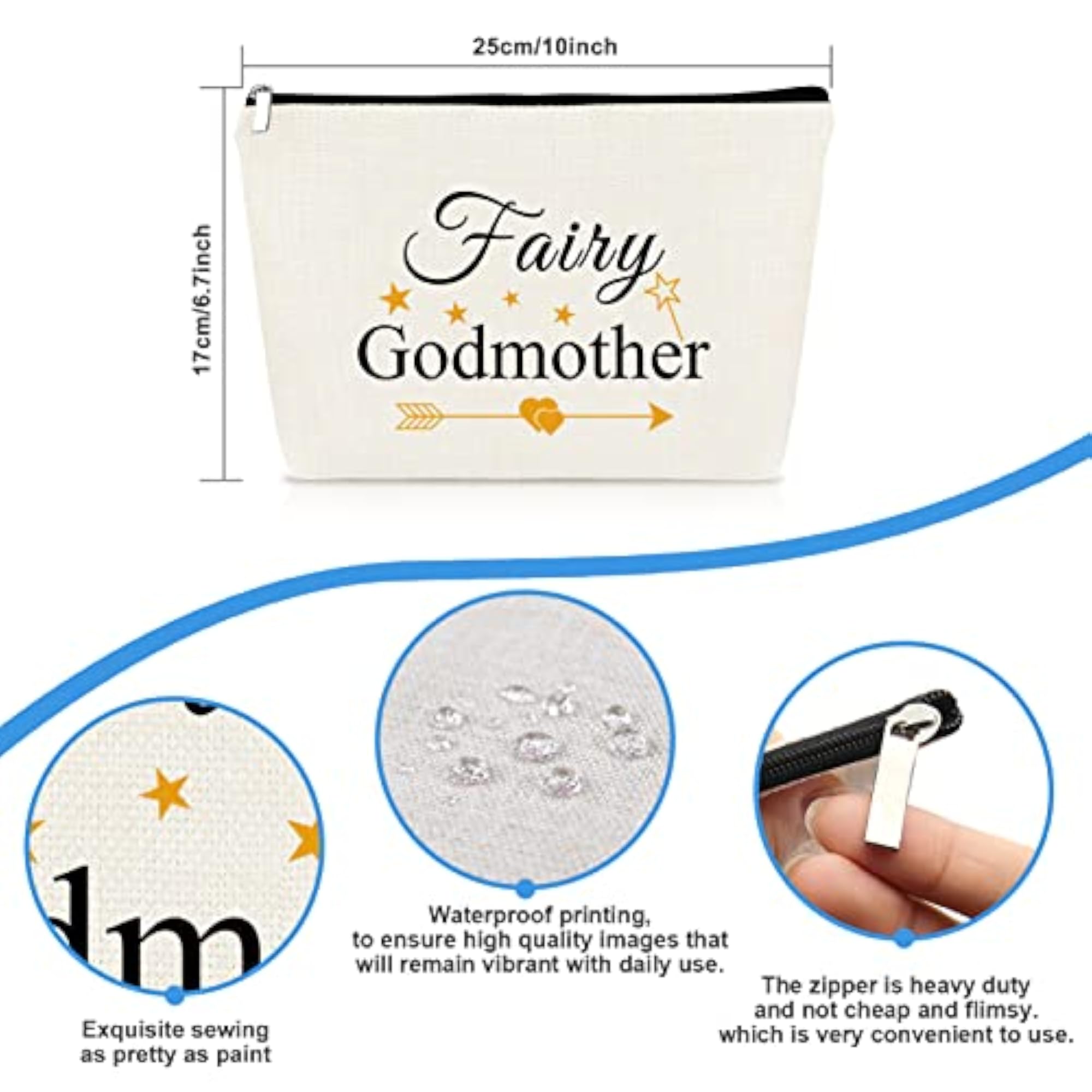 Mom Grandma Gift Makeup Bag, Cute Design