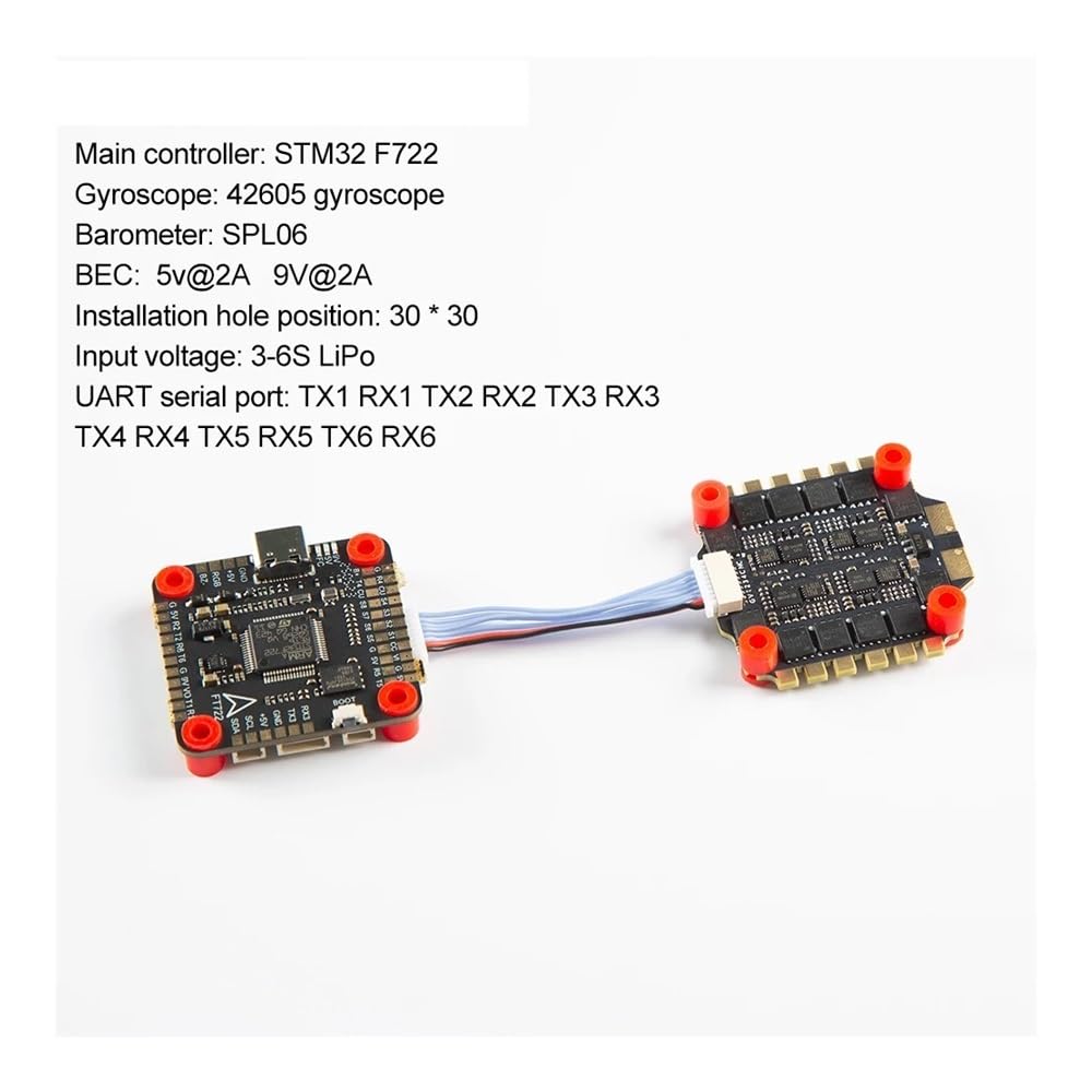 1 pz F722 V2 Stack F7 Flight Controller adatto for fai da te RC FPV Freestyle Racing Drone Quadcopter 3 6S Lipo 50A 60A 65A 4 in 1 BLheli S ESC(F722 50A Stack)