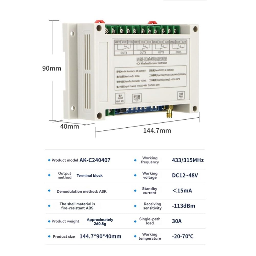 Télécommande – Variantes esthétiques – Contrôle – 315MHz