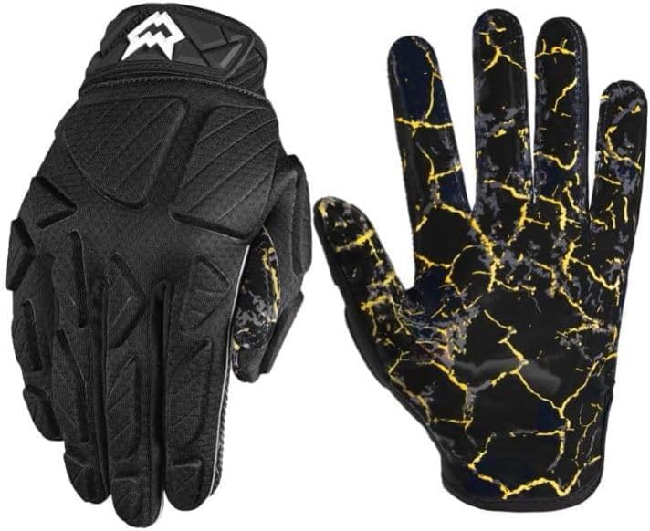 WVVOU Padded Football Gloves with Grip and Padding