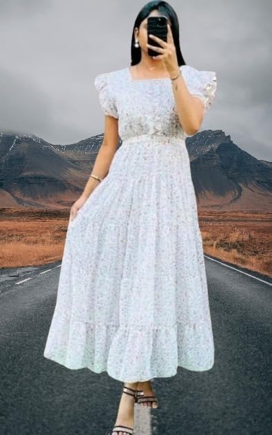 Image of Elegant Women's Georgette A-Line DressSS