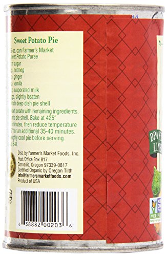 Farmer's Market Organic Sweet Potato Puree, 15 Oz #TOP4