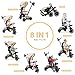 TODEFULL Folding Kids Tricycle, 8 in 1 Toddler Trike W/Removable & Adjustable Canopy, Parent Handle, 5-Piont Harness, Toddler Bike Tricycle for Kids 1-6 Years, EVA Wheels, Storage Basket, Khaki