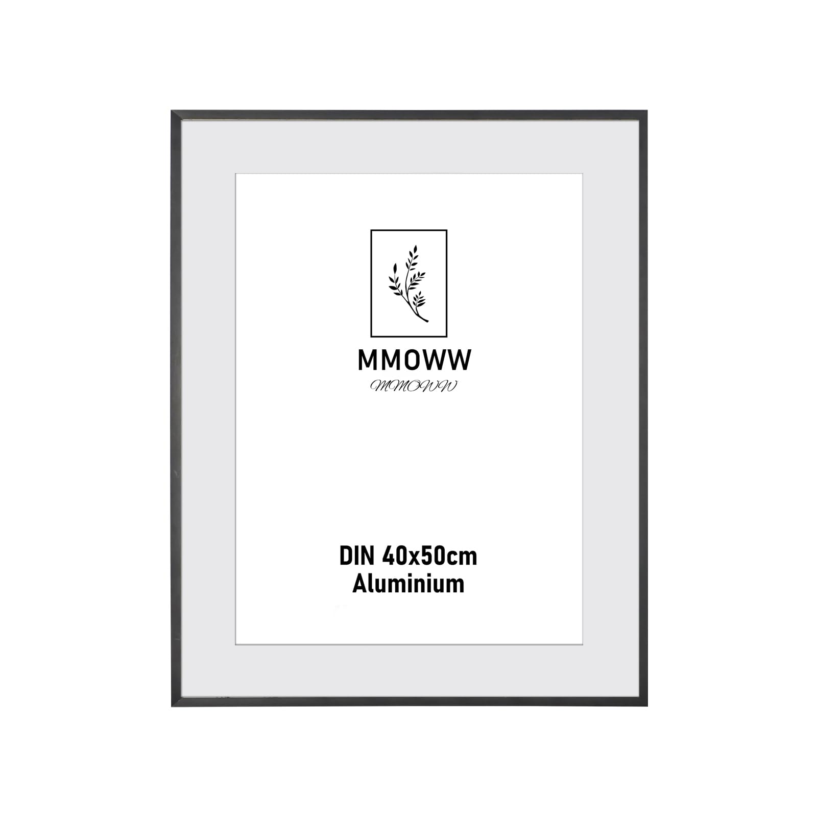 MMOWW 16x20 Photo Frame Aluminum Shatterproof Acrylic, Wall/Tabletop, Black