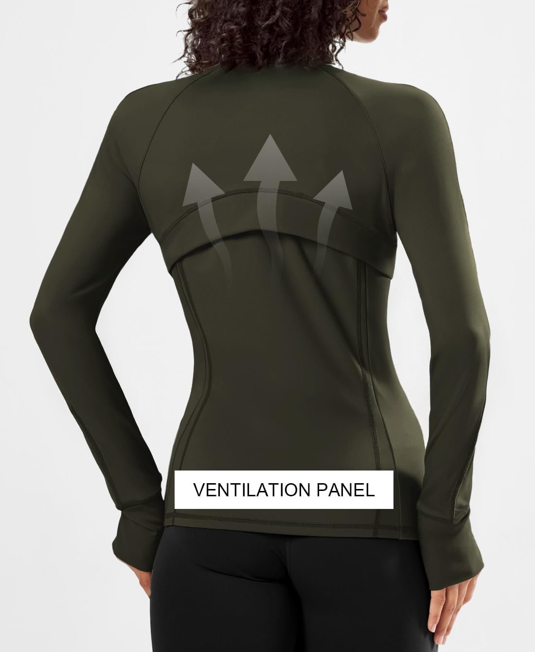 Waitfairy Zip Up Jackets for Women Yoga Gym Top Running Workout Jackets for Woman Track Jacket Women with Thumb Holes - Image 4