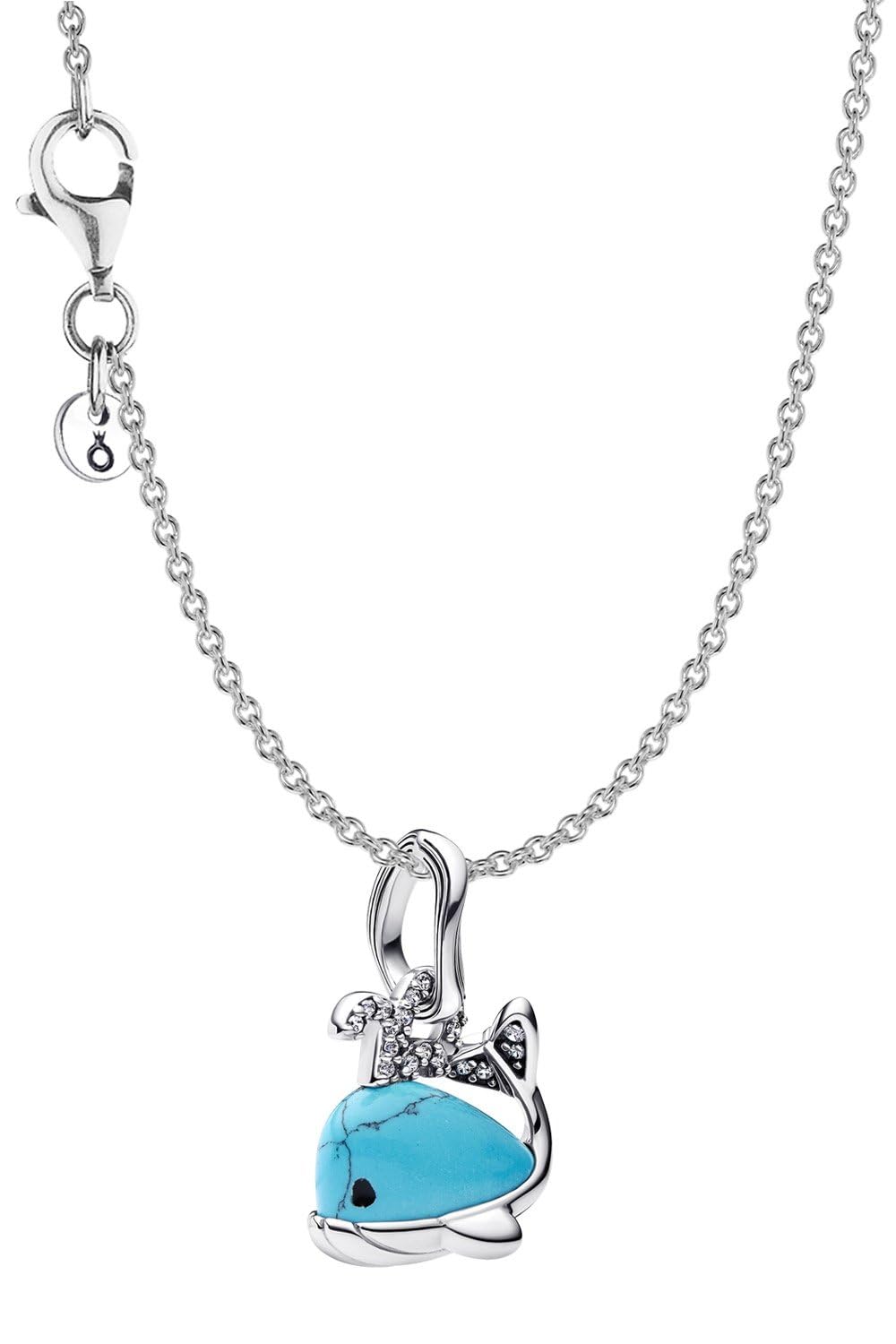 PANDORA Set regalo da donna con collana e ciondolo a forma di balena in argento 925, gioielli moderni e versatili 28907