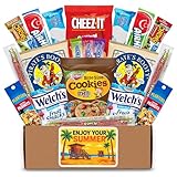 Hangry Kit Snack Box for Summer - (20 count) Enjoy Your Summer Gift Basket Care Package - Snacks, Cookies, Chips, Candy. Variety Gift Box.