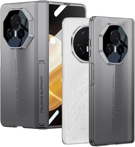 Honor Magic V3 �P�[�X�ƌ݊���������A�q���W�ی�A�X�N���[���v���e�N�^�[�A�L�b�N�X�^���h����������Ă���AHonor Magic V3 �p�̊��ȑϏՌ��t���{�f�B�X�����d�b�P�[�X(Dark grey)
