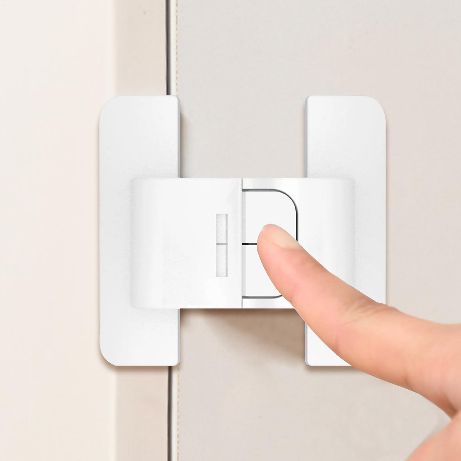 Verrou Autoadhésif Pour Frigo/congélateur - Sécurité Enfant - Installation Facile Sans Perçage - Pour Portes Métal, Verre, Meubles - 4