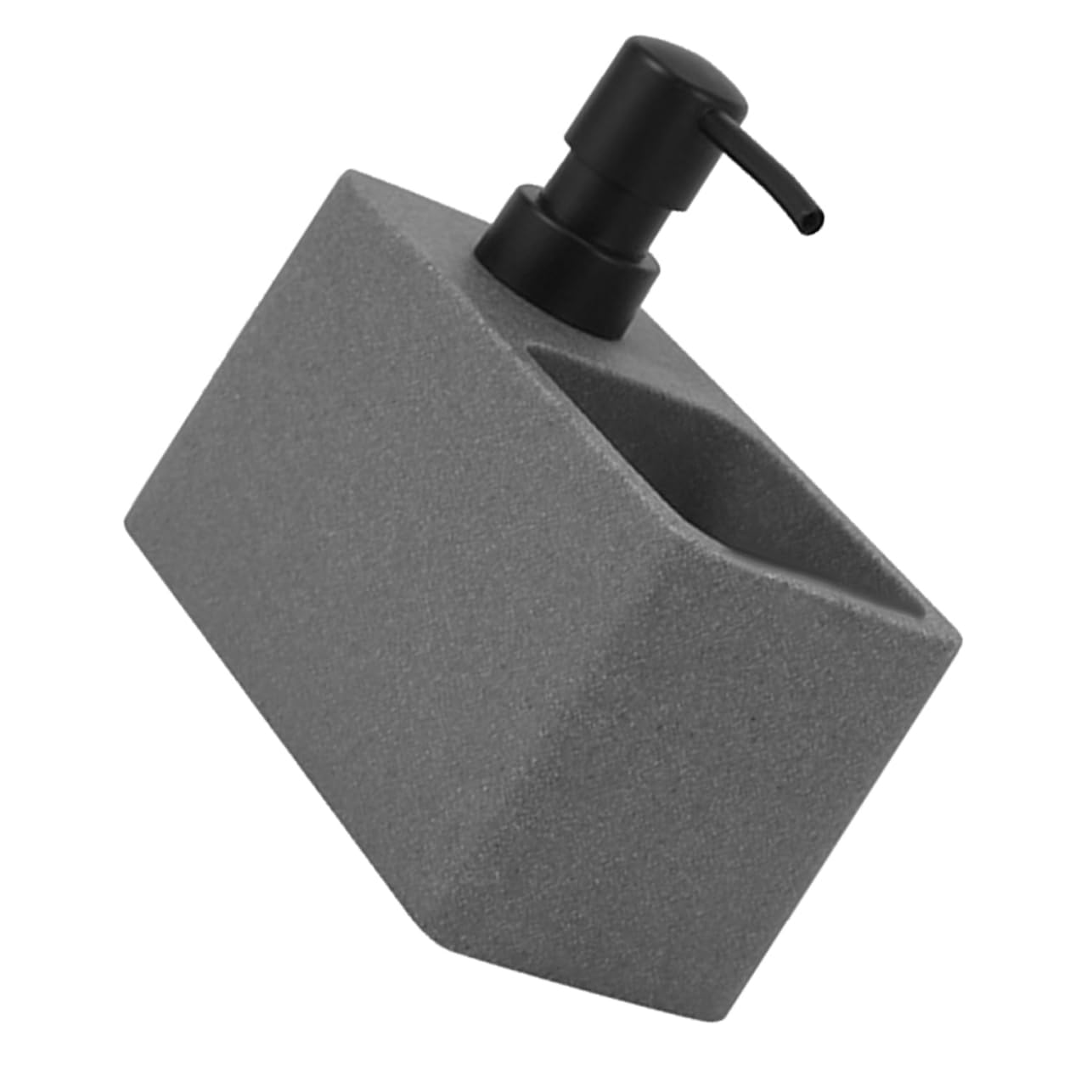 Distributeur De pour Évier avec Porte-éponge Contenant Pratique Gris pour Éponge Et Accessoires De Nettoyage Design Moderne Et Étanche