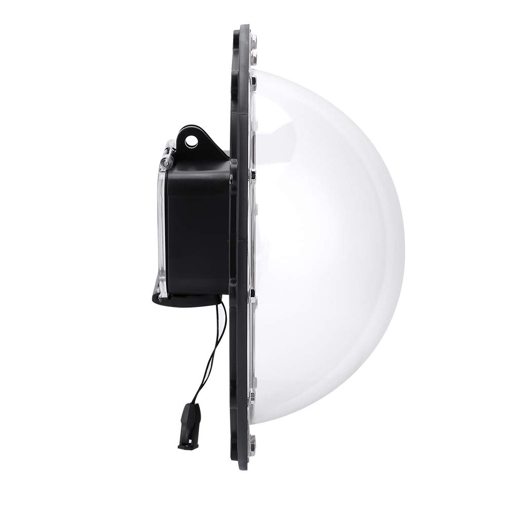 EMUKOEP Carcasa Duradera con Puerto Domo para Cámara 5/6/7, Dispara bajo el Agua con Efecto Ojo de, Ideal para Surfear, Fotografía Aérea, Hecha de PC PMMA, Color Negro + Amarillo