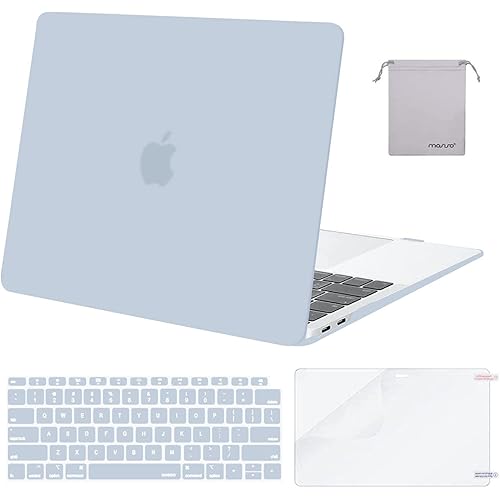 MOSISO Compatible with MacBook Air 13 inch Case 2021 2020 2019 2018 Release A2337 M1 A2179 A1932 Retina Display Touch ID, Plastic Hard Shell&Keyboard Cover&Screen Protector&Storage Bag, Baby Blue