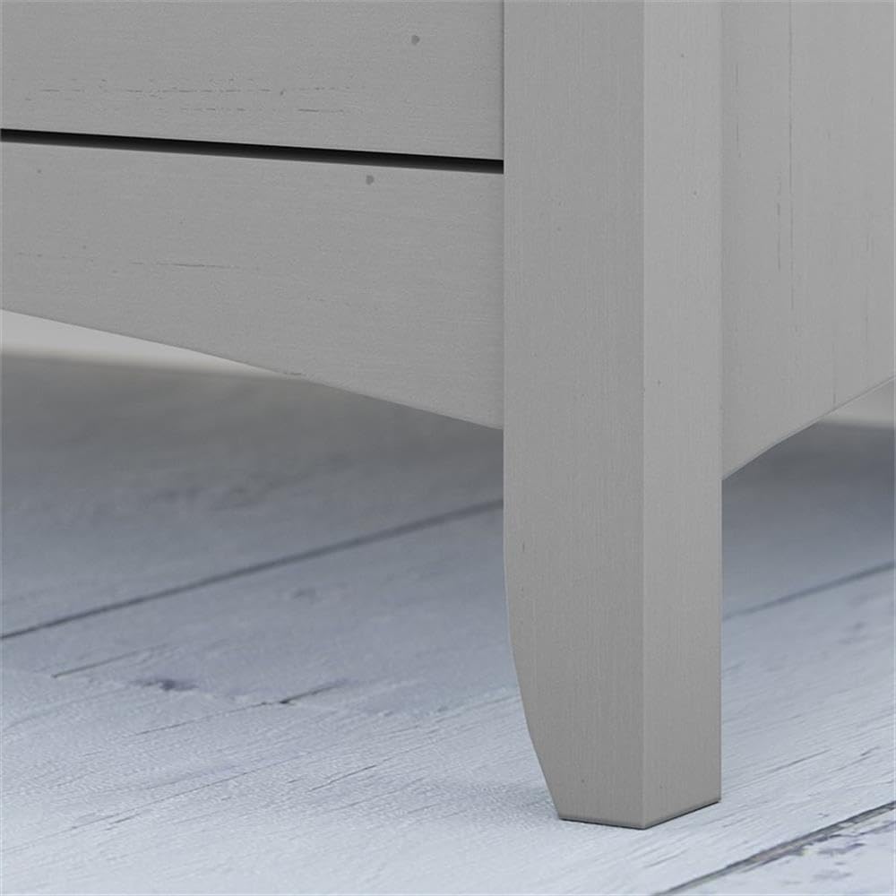 Bush Furniture Salinas L Shaped Desk with Hutch, File Cabinet and 5 Shelf Bookcase | 3 Piece Living Room Furniture Set in Cape Cod Gray | L Shaped Corner Desk with Storage