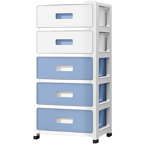 Armario de plástico grande con 5 cajones, cajones pequeños para armario, unidad organizadora para ropa, juguetes, dormitorio, sala de juegos, color