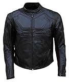 Nubuck leatherworks Men's Oblivion Black Xs to 5XL Real Leather Motorcycle Jacket