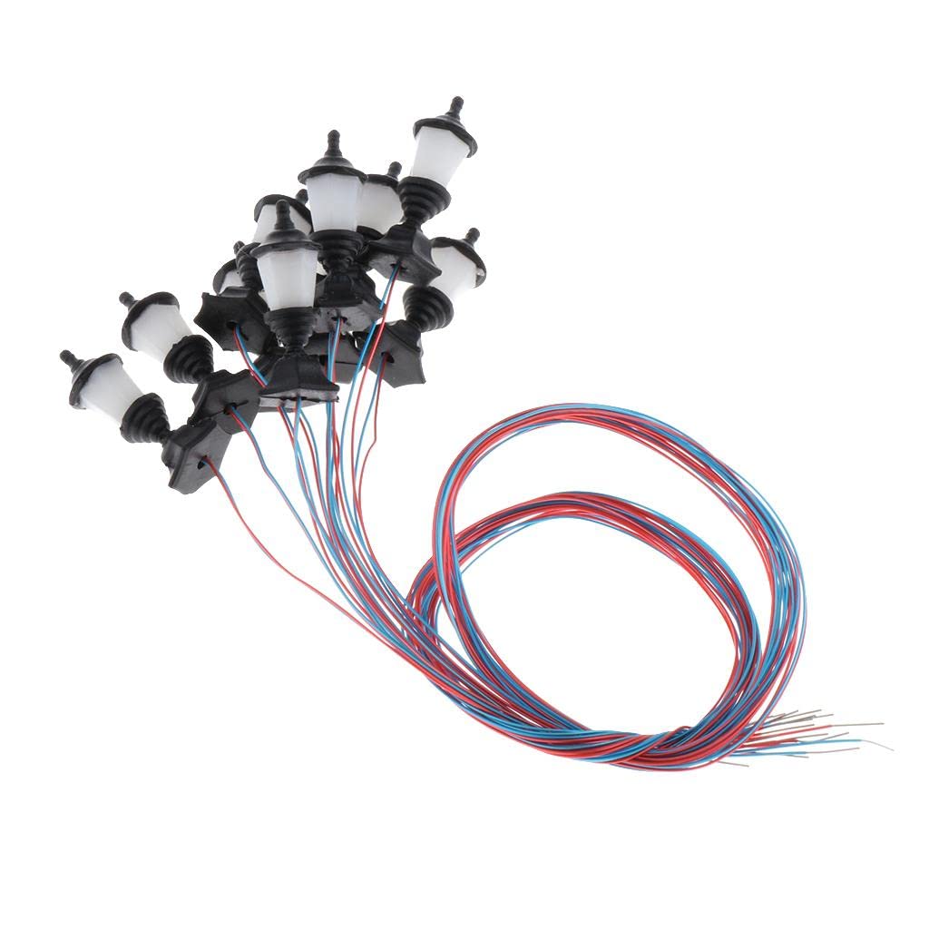 10x Model Miniature Street Lights HO Scale LEDs Garden Lawn Lights 1:100 C| HO Scale |Toys & Hobbies-image-12