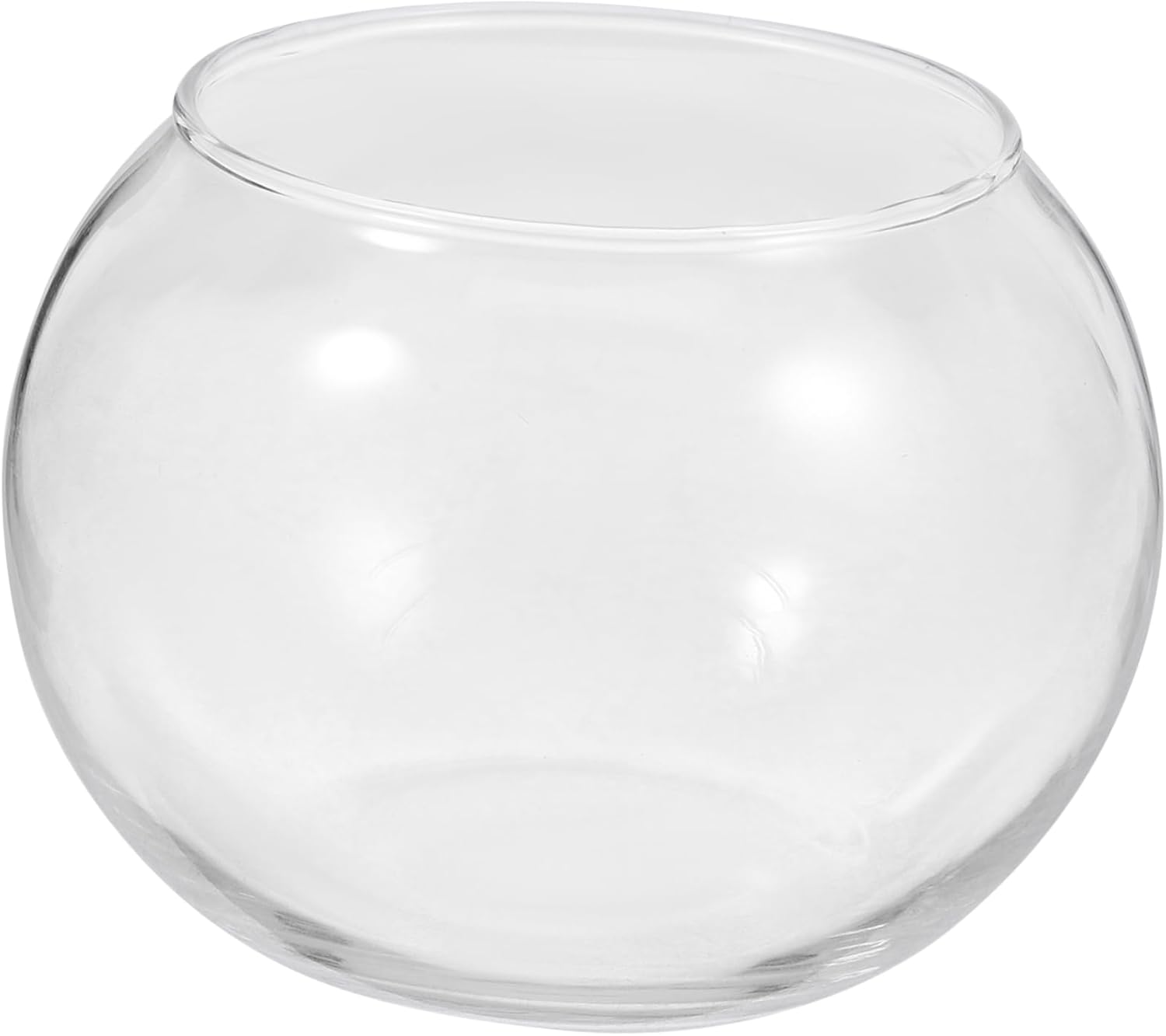 Zerodeko Office Decor 2PCS Clear Bubble Bowl Glass Vase, Round Glass Bowl Bubble