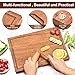Wooden Cutting Boards For Kitchen Real Solid Sapele Wood Chopping Board One Piece Thick Hard No Glue Non Toxic With Juice Groove And Built-in Handle All Whole Single Wood Butcher Block (15*10.2*1Inch)