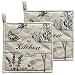 2 Baumwolle Topflappen,20X20 cm,Beige