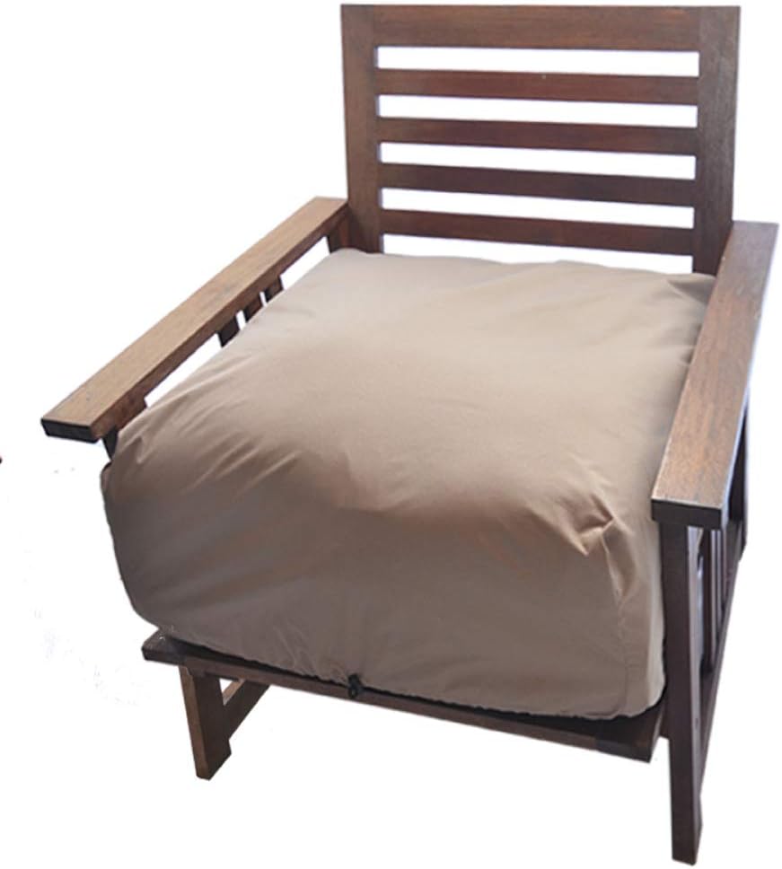 UpBloom Cushion Outdoor Protector Cover - Waterproof Lightweight Covers for Patio Chair Seat Lounge – Easy Storage for Quick On/Off to Protect from Rainstorms, Dirt and Pollen (25" x 25" x 10")