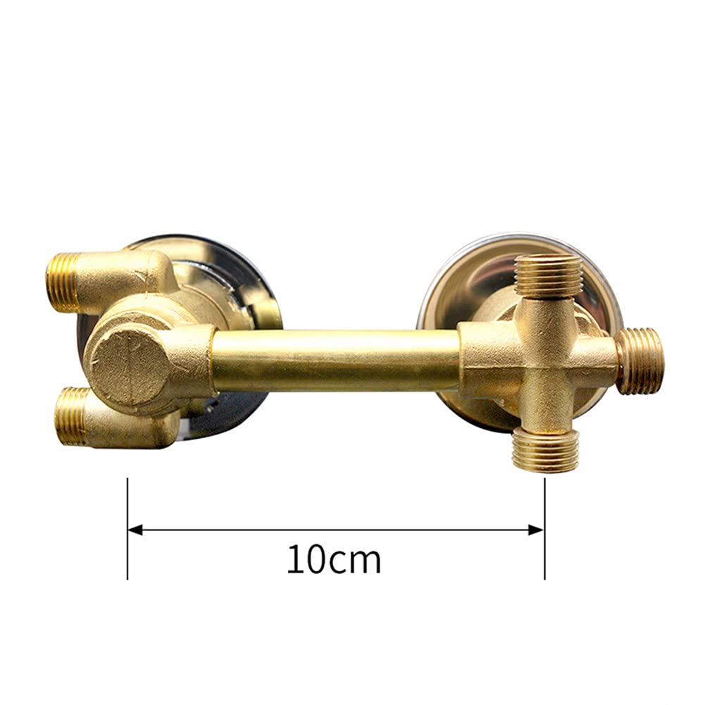 SXYD Thermostatic Shower Mixer Valve – 3-Way Brass Diverter, Dual Control, 10cm Center, Embedded Installation, Anti-Scald