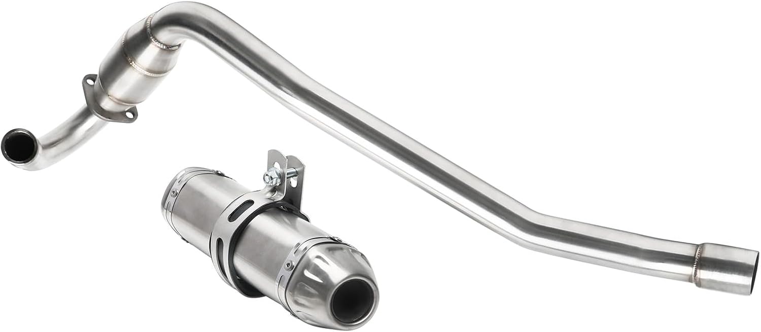 Big Bore Exhaust Pipe & Muffler Assembly Kit for Dirt Pit Bikes Motorcycle - Compatible with CRF70 XR70 CRF 70 CRF70F CRF110F CRF 110 Deep Throaty Sound & Enhanced Power