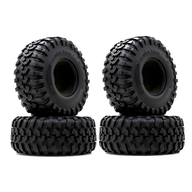 2.2 Crawler Tires (4pcs) rc tires Super grip soft tire?for Axial SCX10 90047 D90 TF2 Tamiya CC01 Traxxas TRX4 1/10 RC Rock Crawler Rims Beadlock