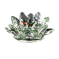 新品 クリスタルガラス キャンドルスタンド ロータス 25cm×11cm Amazon｜クリスタルロータスキャンドルホルダーガラスフラワー