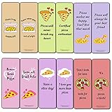 Creanoso Pizza Lovers Bookmarks (10-Sets X 6 Cards) – Daily Inspirational Card Set – Interesting Book Page Clippers – Great Gifts for Adults and Professionals