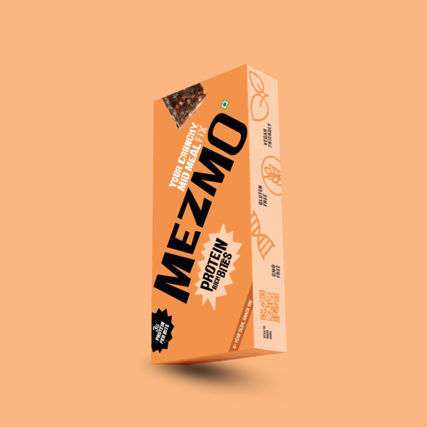 Mezmo Protein Rich Bite Plant based | No Preservative | No Added Sugar | Gut Friendly | No Isolate (Pack of 12) 1