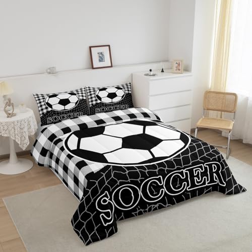 Image of Feelyou Soccer Bedding Set Queen Size for Kids