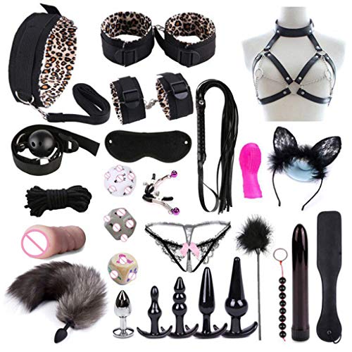 KKirafairy Adult Fun 26Pcs/Set Bed Game Play Set Binding Sex Games Toys for Couple Kits