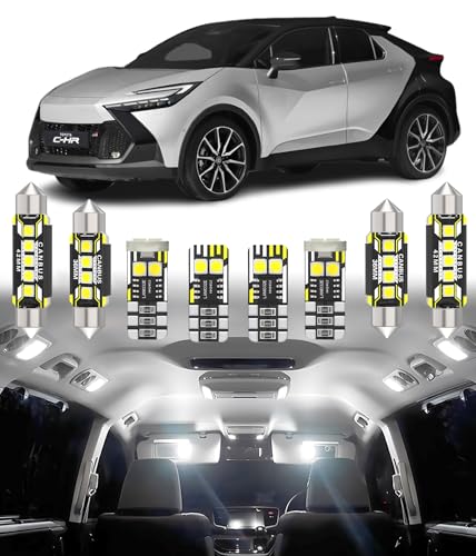 Luces LED interior Toyota CHR de tono blanco brillante 6000K premium