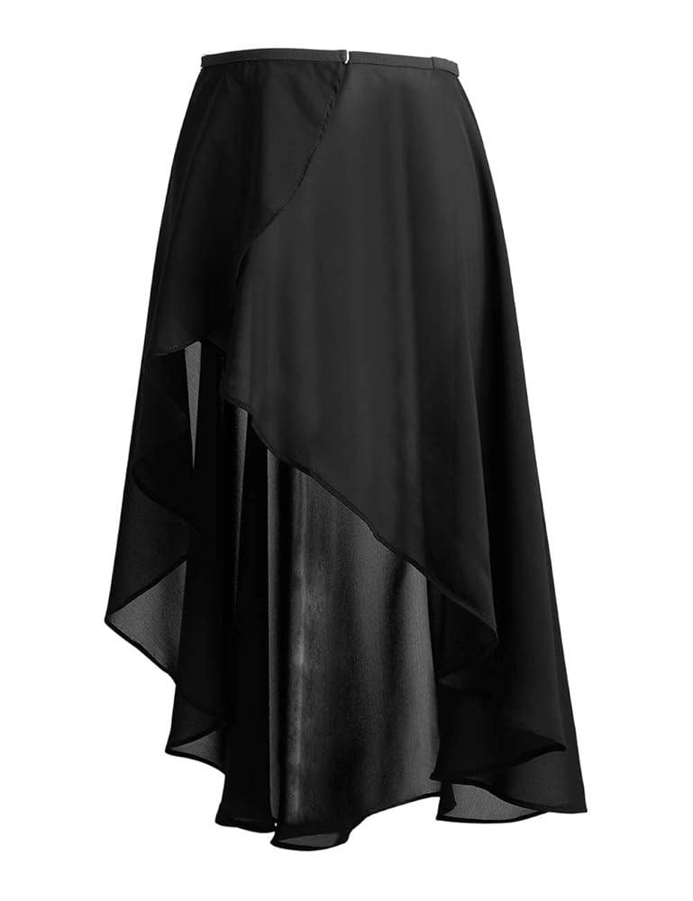 ◆BADBLOOD◆ Low Edge Midi Wrap Skirt Black w-skt25-003 ☆BADBLOOD☆ Low Edge Midi Wrap Skirt Black w-skt25-003