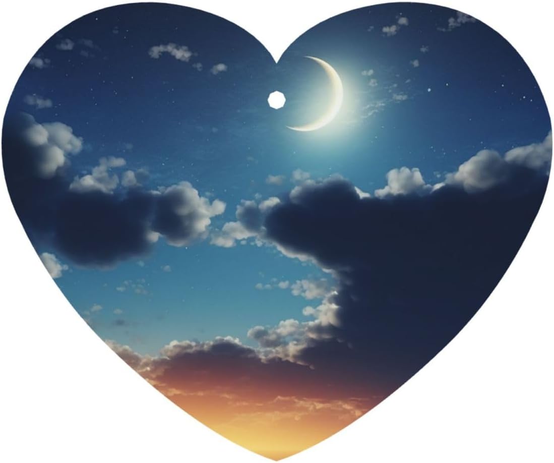 Car Air Freshener 24 PCS Sky with Moon Hanging Car Air Fresheners Auto Interior Decor Card Freshener Strong Scented Card Lavender Cars Scents for Office Bedroom Close Drawer Heart Shape