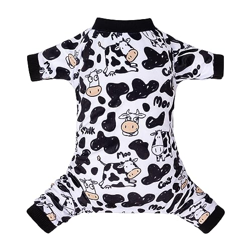 CuteBone Dog Halloween Pajamas Puppy Onesies Small Dogs Soft Pjs Coat Cat Apparel Comfy Pet Christmas Clothes Outfit Doggie Bodysuit P281XL