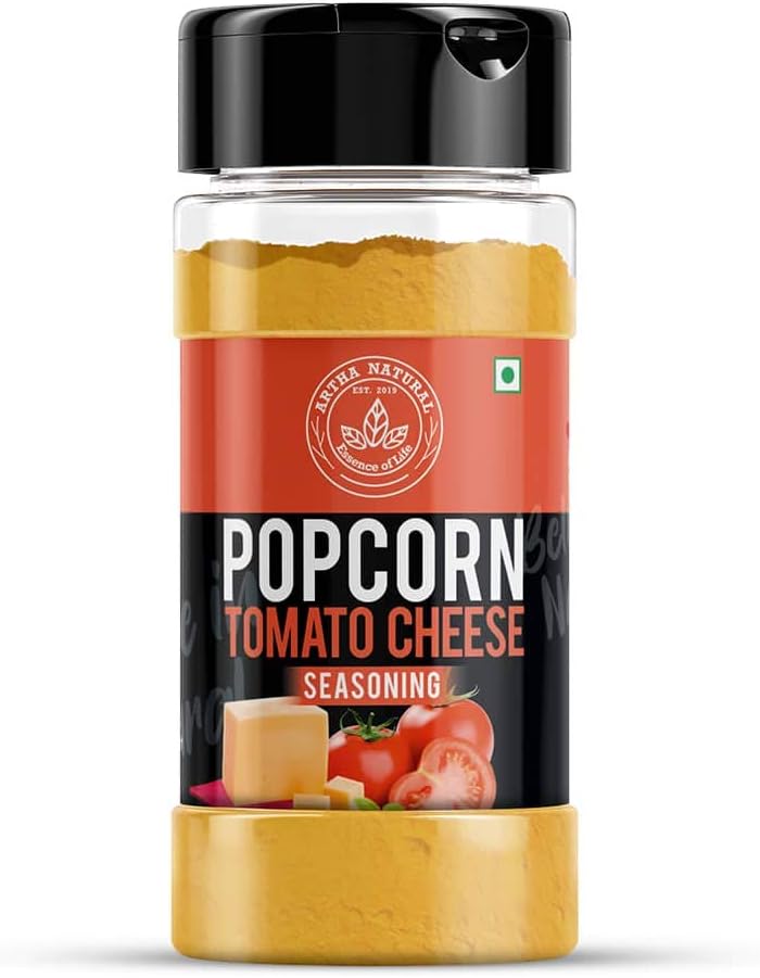 Artha Natural - Popcorn Cheese Tomato Seasoning Powder in [Perfect for Pop-Corn, Making Cheese Sauce for Nachos, Sprinkling on French Fries] - 100g