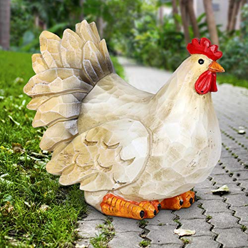 Exhart Garden Sculpture, Solar Hen Garden Statue, Led Light, Outdoor Lawn And Yard Decoration, 10 X 6 X 9 Inch #TOP2