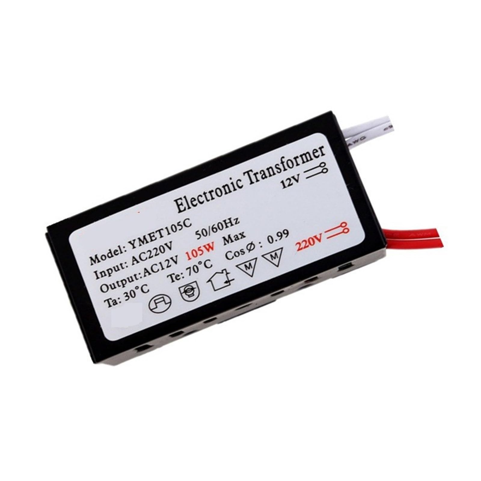 transformateur électronique Transformateur électronique AC110V AC220V for Lampes halogènes G4 Convertisseur d'alimentation de Pilote de Lampe 20-250W avec Sortie AC12V(110V 105W)