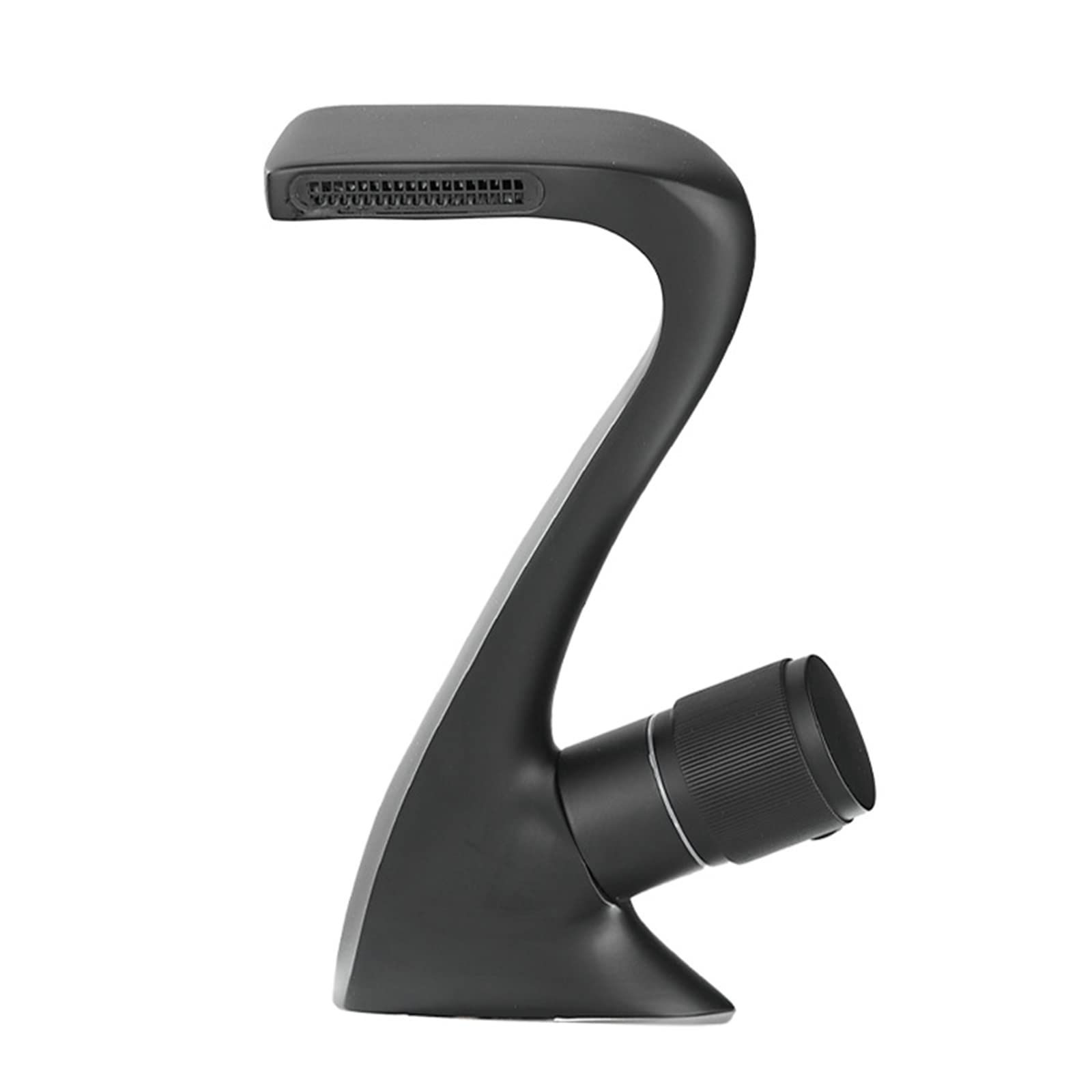 Mitigeur lavabo cascade anti-éclaboussures en laiton robuste fini gris Nero