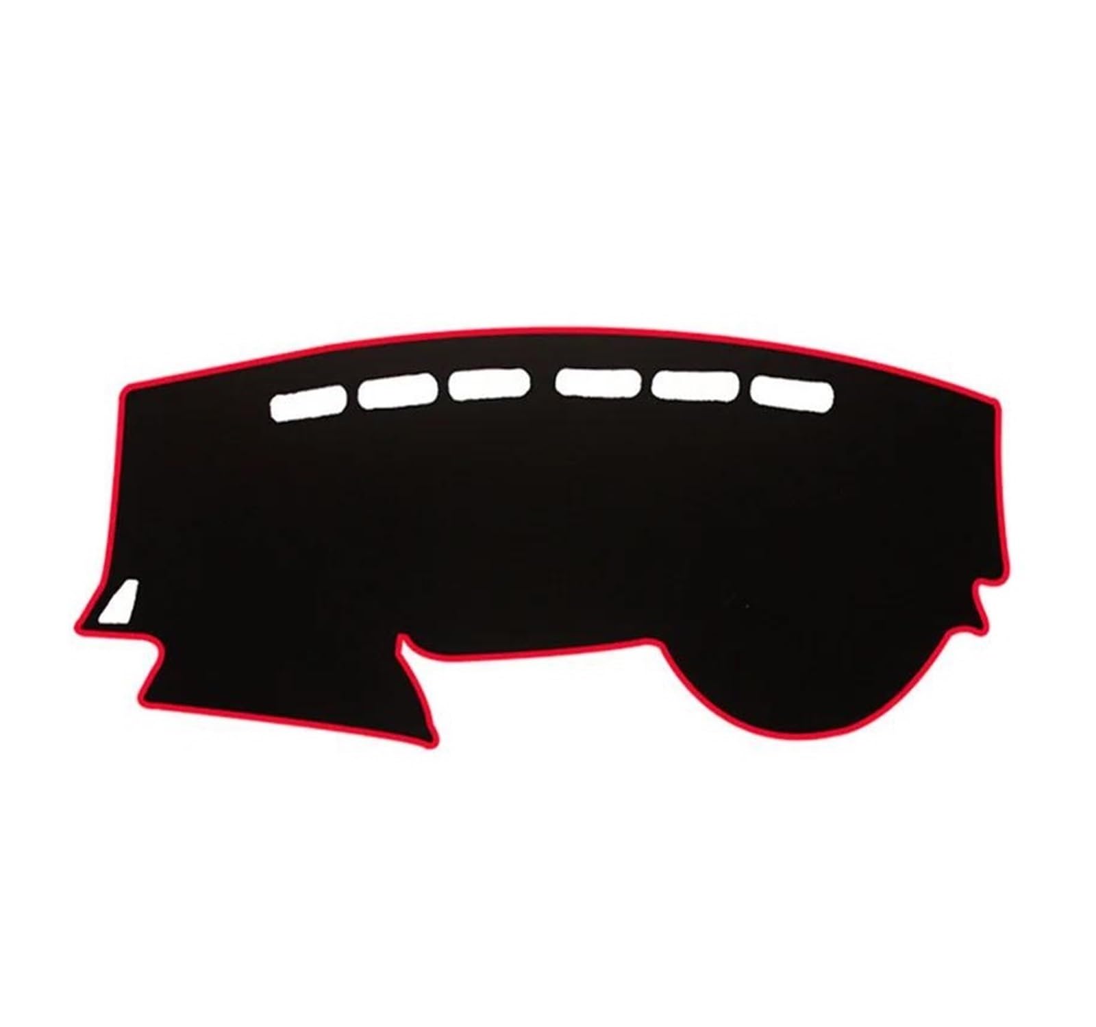 Moqueta de salpicadero Kia Rio 3 K2 acabado elegante negro borde rojo 2012-2017 5