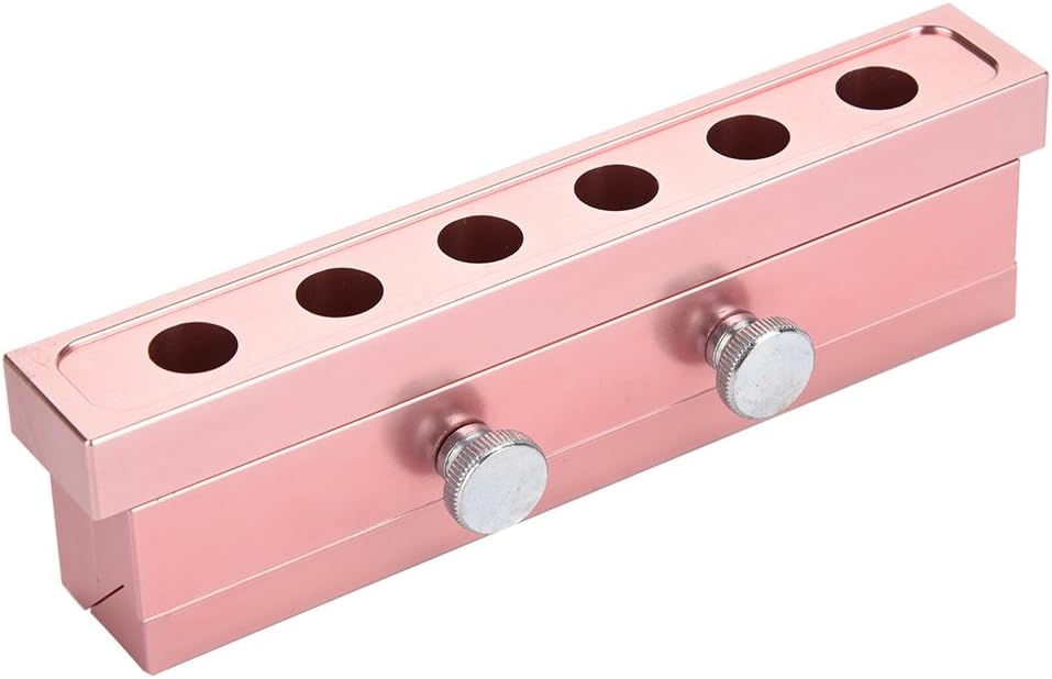DIY Lipstick Maker Mold, Lip Balm Making Tool, DIY Rose Gold Aluminum Alloy Lip Mold Dual Use(6 holes)